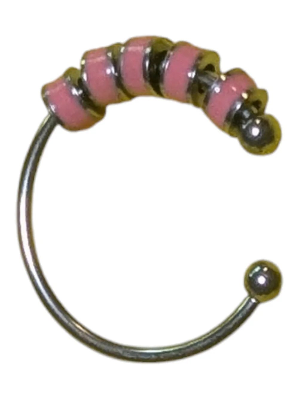 NEW Beaded Fidget Ring Sz 6.5 Pink Red  Unisex Jewelry A-041